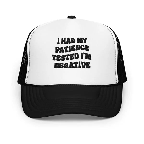 I Had Patience Trucker Hat – Funny Slogan Mesh Cap