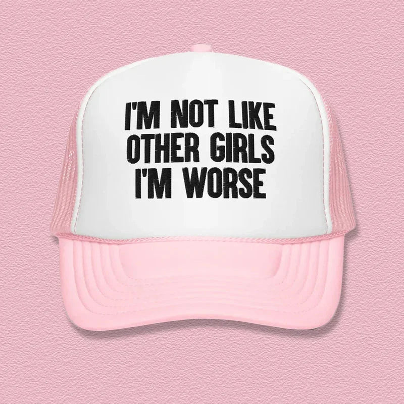 I’m Not Like Other Girls Trucker Hat – Funny Slogan Mesh Cap