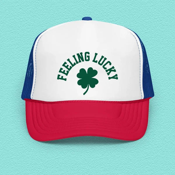 Feeling Lucky Trucker Hat – Fun Adjustable Mesh Cap