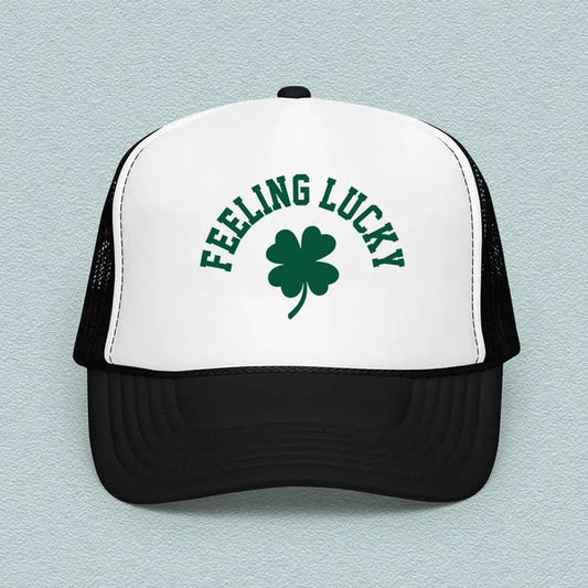 Feeling Lucky Trucker Hat – Fun Adjustable Mesh Cap