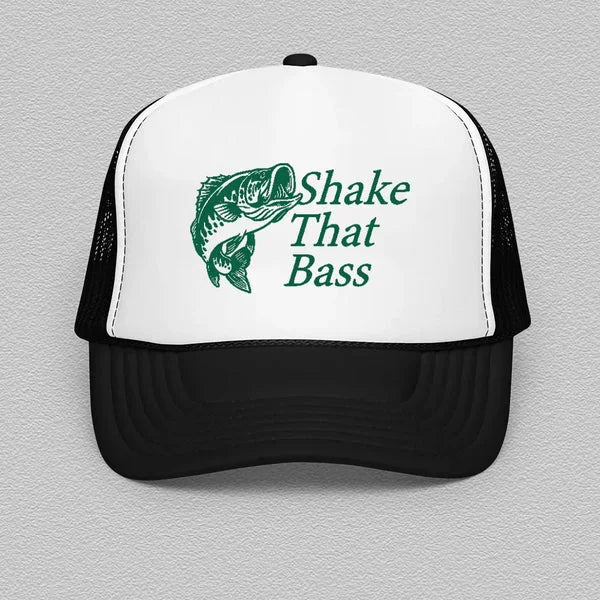 Shake That Bass Trucker Hat – Funny Music Statement Cap