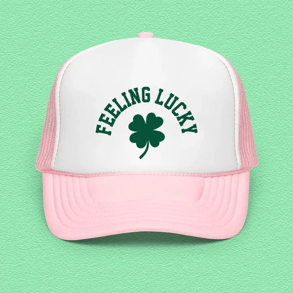 Feeling Lucky Trucker Hat – Fun Adjustable Mesh Cap