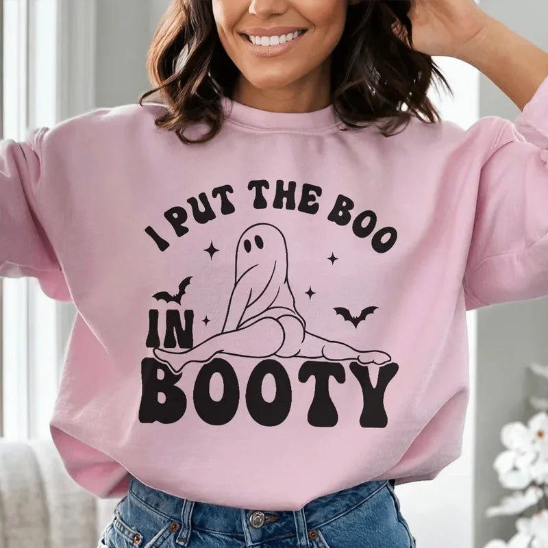 I Put The Boo In Booty Sweatshirt – Funny Halloween Pullover