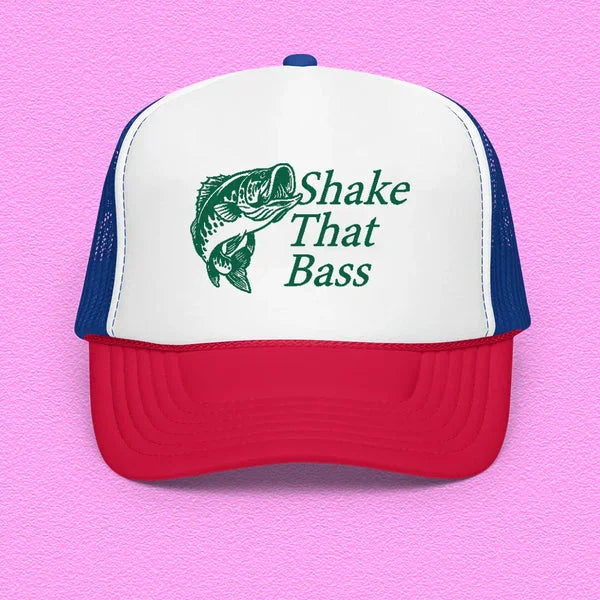 Shake That Bass Trucker Hat – Funny Music Statement Cap