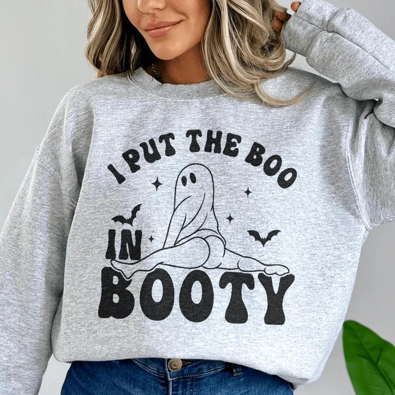 I Put The Boo In Booty Sweatshirt – Funny Halloween Pullover