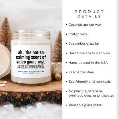 Funny Gamer Candle – Smells Like Video Games & Chaos | Gamer Gift