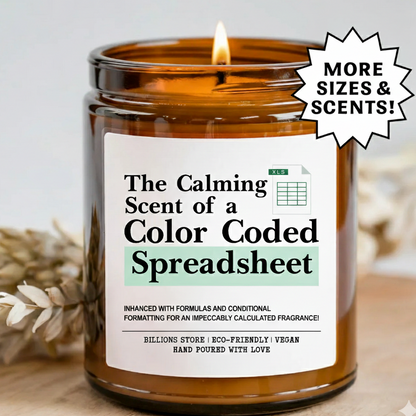 Office Smells Like a Color Coded Spreadsheet Candle – Funny Desk Gift