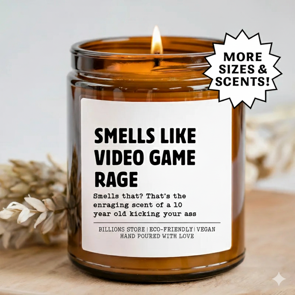 Smells Like Video Game Rage Candle – Funny Gamer Gift