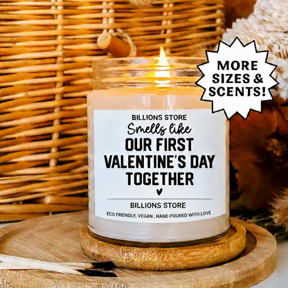 Smells Like Our First Valentine’s Day Together Candle – Romantic Scented Gift for Couples