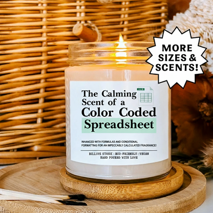 Office Smells Like a Color Coded Spreadsheet Candle – Funny Desk Gift