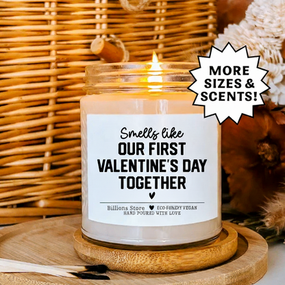 Smells Like Our First Valentine's Day Together Candle — Romantic Soy Candle Gift for Couples