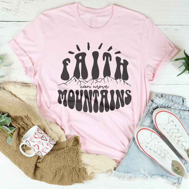 Faith Can Move Mountains – Christian Faith Graphic Tee