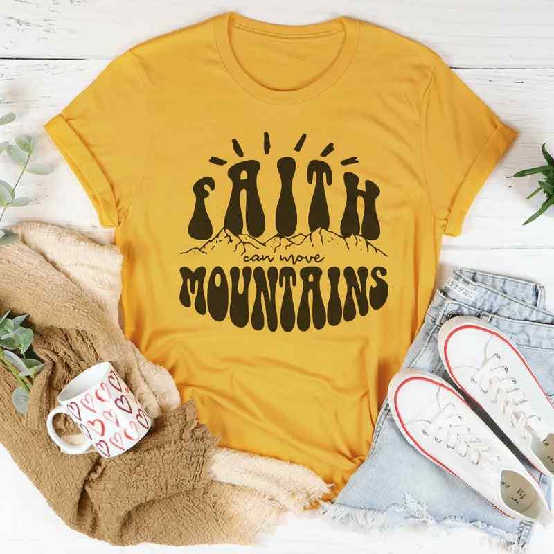 Faith Can Move Mountains – Christian Faith Graphic Tee