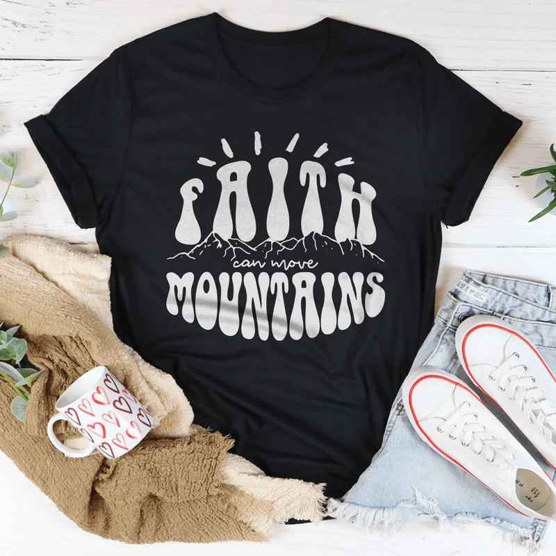 Faith Can Move Mountains – Christian Faith Graphic Tee