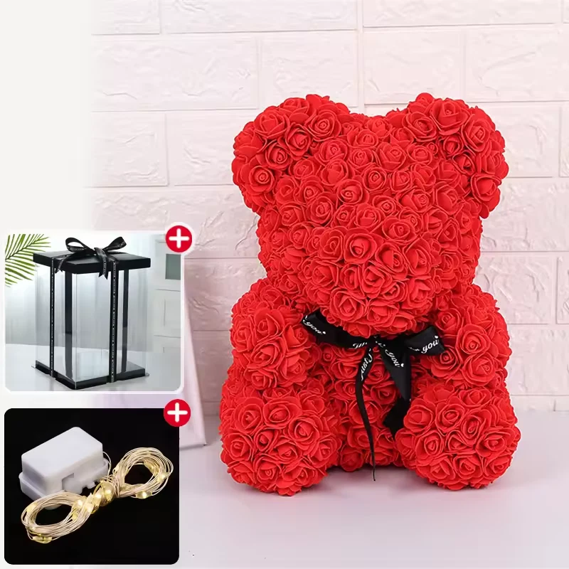 Teddy Bear with Gift Box – Romantic Valentine’s, Birthday & Anniversary Gift for Women, Girlfriend, Wife