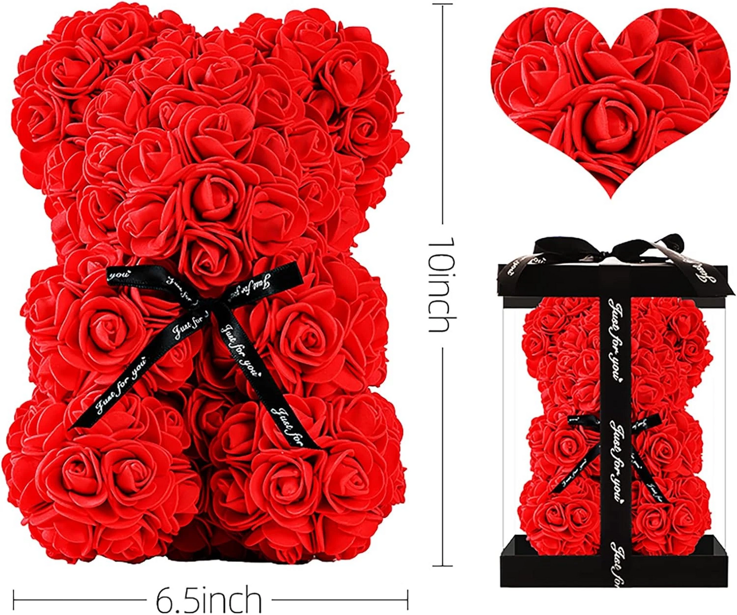 Teddy Bear with Gift Box – Romantic Valentine’s, Birthday & Anniversary Gift for Women, Girlfriend, Wife