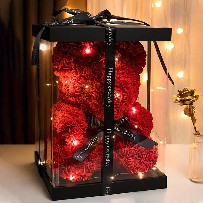 Teddy Bear with Gift Box – Romantic Valentine’s, Birthday & Anniversary Gift for Women, Girlfriend, Wife