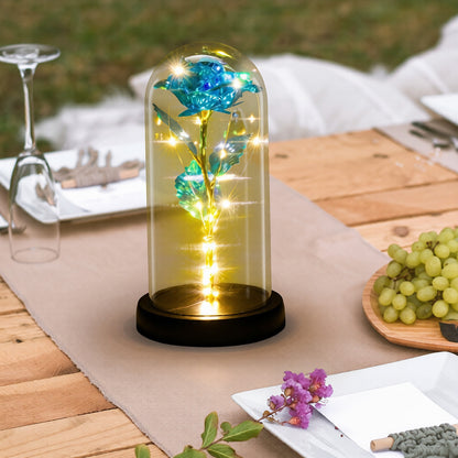 Rose LED Light in Glass Dome – Romantic Gift for Mom, Wife, Women, Girlfriend on Mother’s Day & Valentine’s