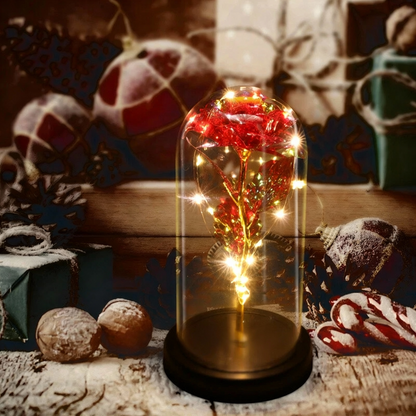 Rose LED Light in Glass Dome – Romantic Gift for Mom, Wife, Women, Girlfriend on Mother’s Day & Valentine’s